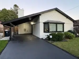 Black and white painted brick house