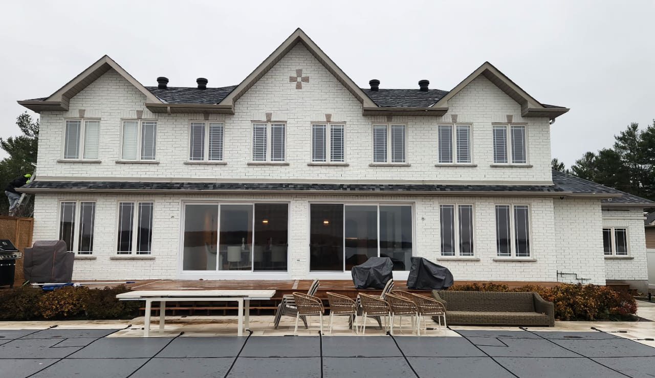 Ontario home transformed with permanent white brick stain